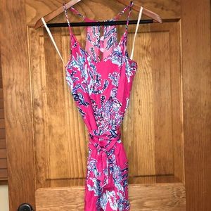 Lilly Pulitzer Coral Print Romper